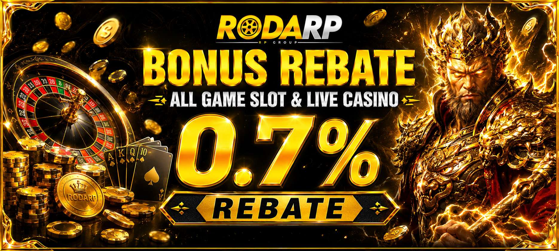BONUS REBATE ALL SLOT & CASINO 0.7%